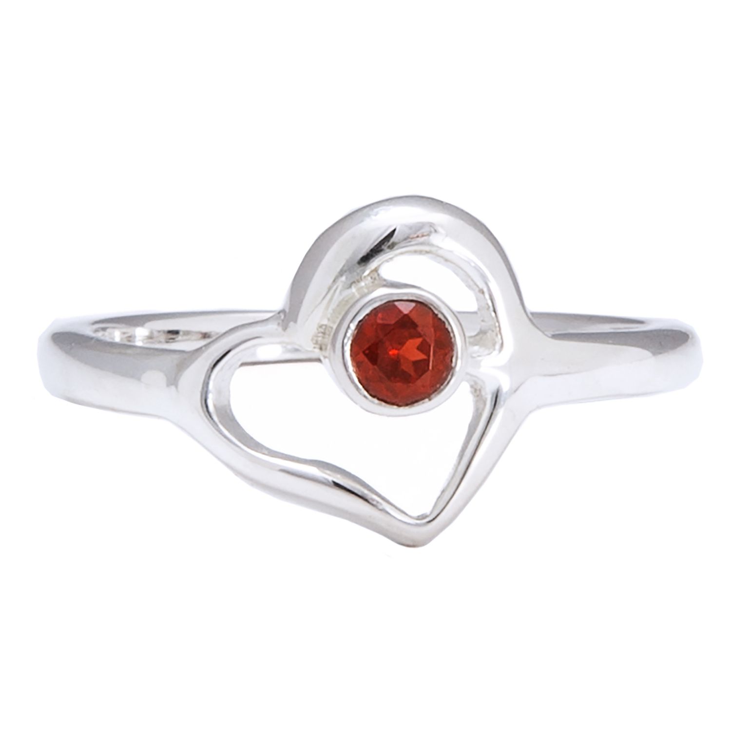 Garnet Sweet Heart Ring