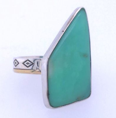 Turquoise Kingman Free Form Ring