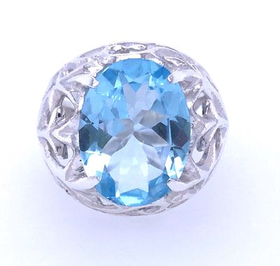Blue Topaz Lady Guinevere Ring