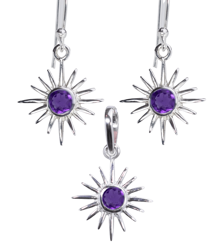 Birthstone Pendant Earring Gift Set