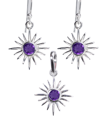 Birthstone Pendant Earring Gift Set
