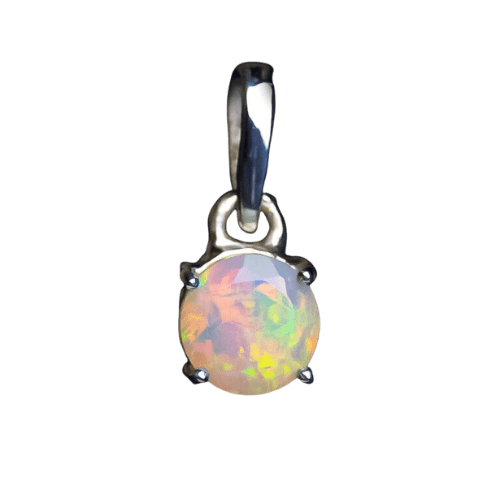 Opal Precious Circle Pendant