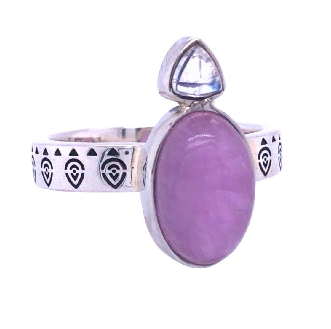 Kunzite Moonstone Divine Love Ring