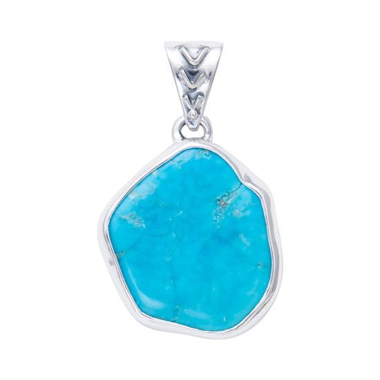 Turquoise Raw Rock Pendant