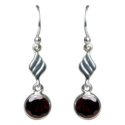 Garnet On Fire Earrings