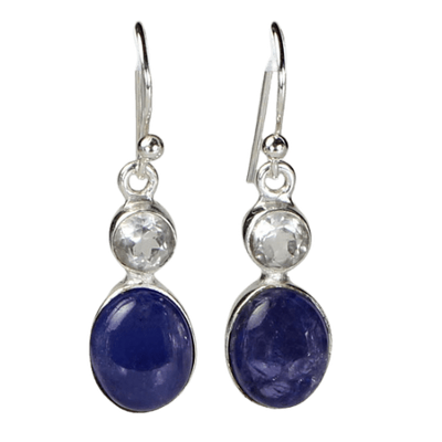 Tanzanite Crystal Earrings