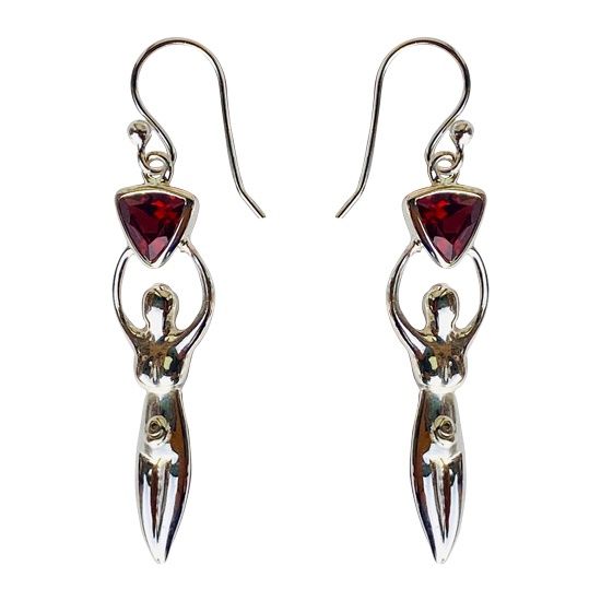 Garnet Goddess Earrings