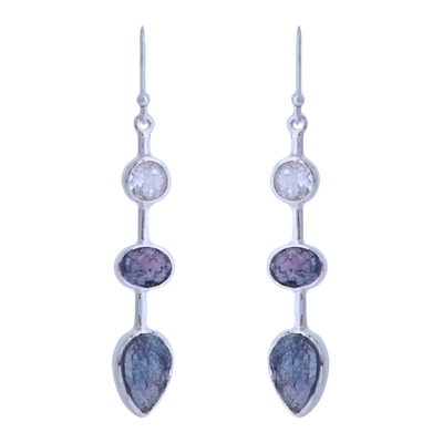 Tanzanite White Topaz Glam Earrings