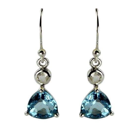 Topaz Swiss Blue Earrings