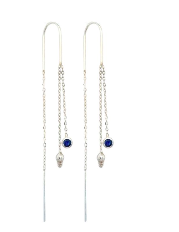 Precious Gems Mystic Moondrop Threader Earrings