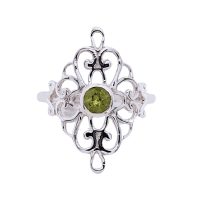 Peridot Filigree Ring