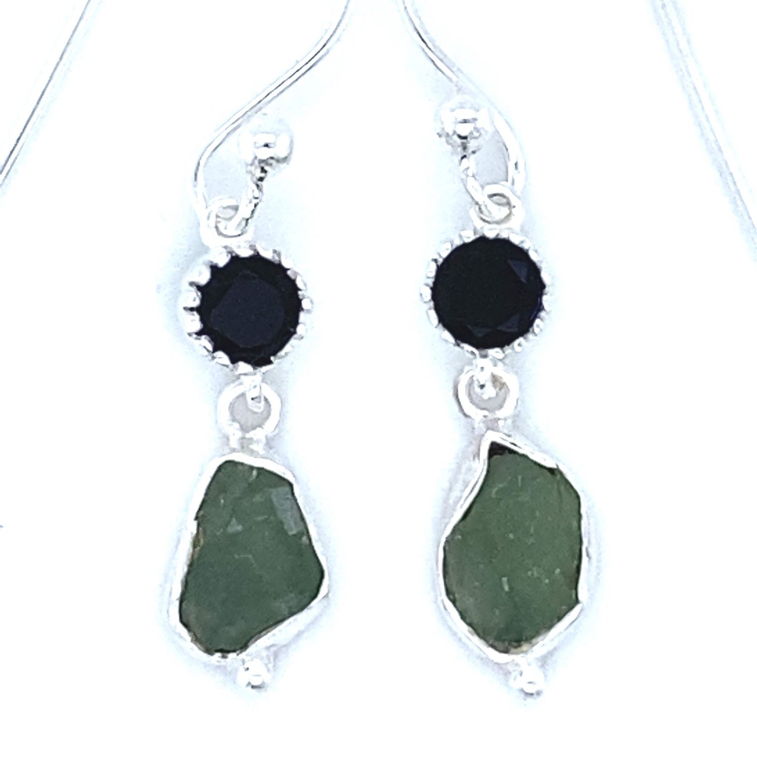 Peridot Black Onyx Rock It Earrings