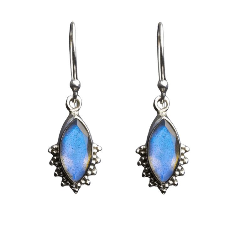 Labradorite Tribal Shine Marquise Earrings