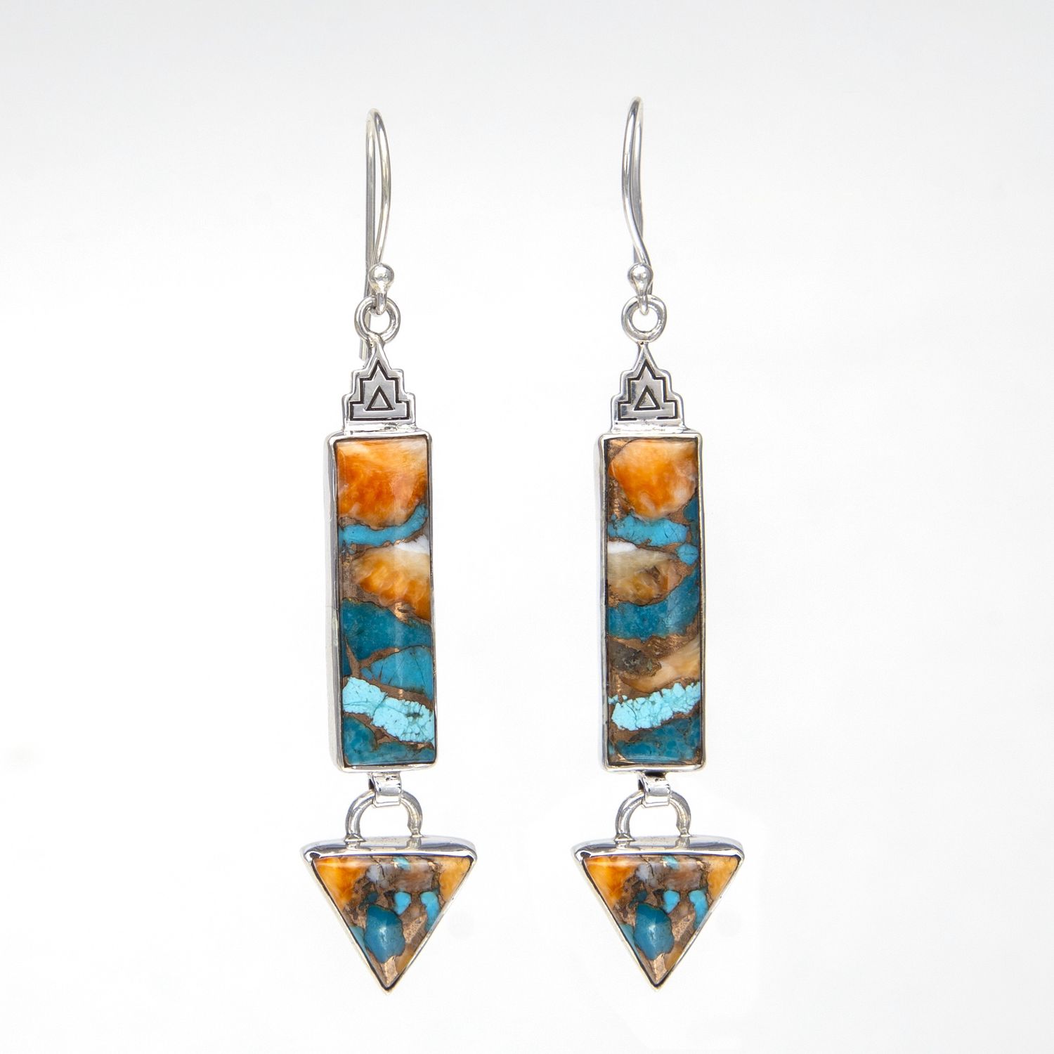 Turquoise Copper Fusion Earrings