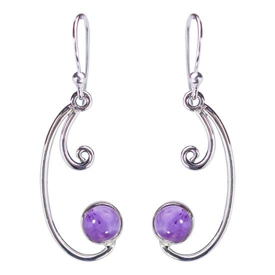 Amethyst Whirl Earrings
