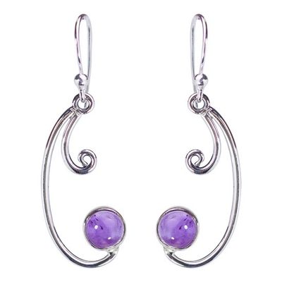 Amethyst Whirl Earrings