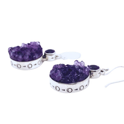 Amethyst Druzy Artisan Earrings