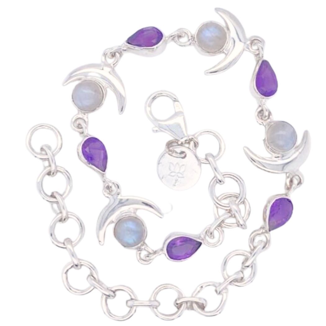 Amethyst Moonstone Aphrodite's Passion Bracelet
