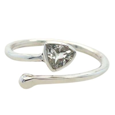 White Topaz Adjustable Wrap Ring