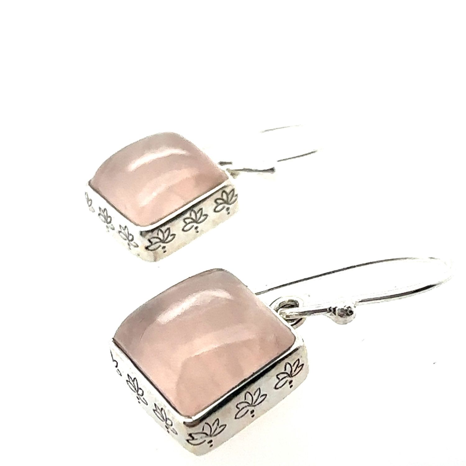 Rose Quartz Peace Earrings