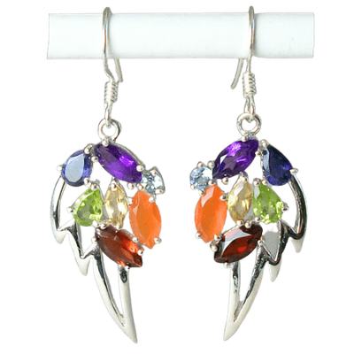 Chakra Angel Wing Earrings