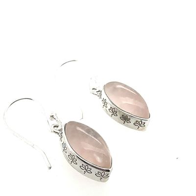Rose Quartz Peace Earrings