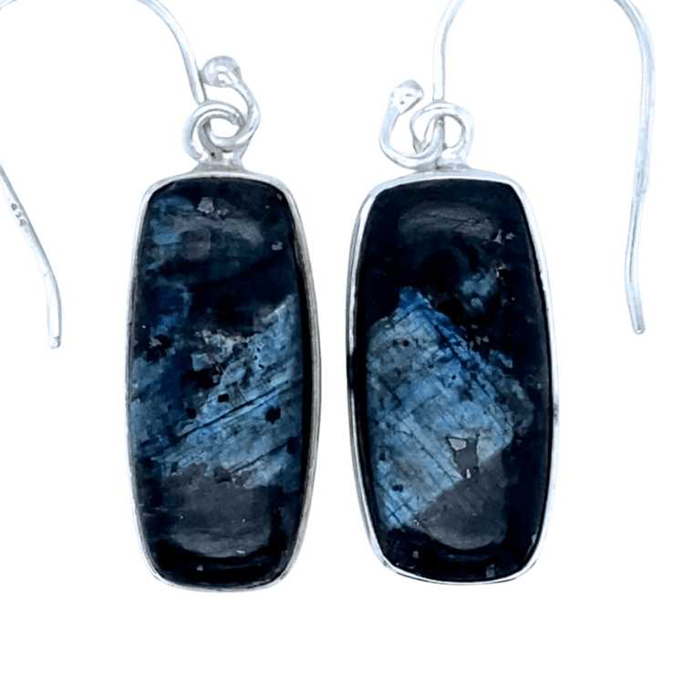 Black Moonstone Night Earrings