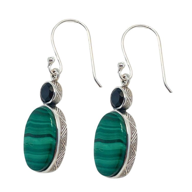 Malachite Spinel Earrings