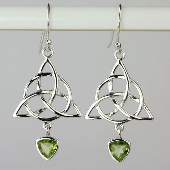 Celtic Trinity Knot Circle of Life Earrings