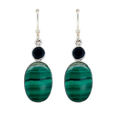 Malachite Spinel Earrings
