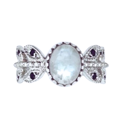 Moonstone Spinel Springtime Ring