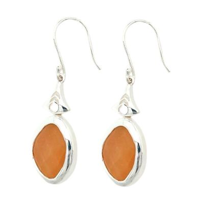 Peach Moonstone Mata Hari Earrings