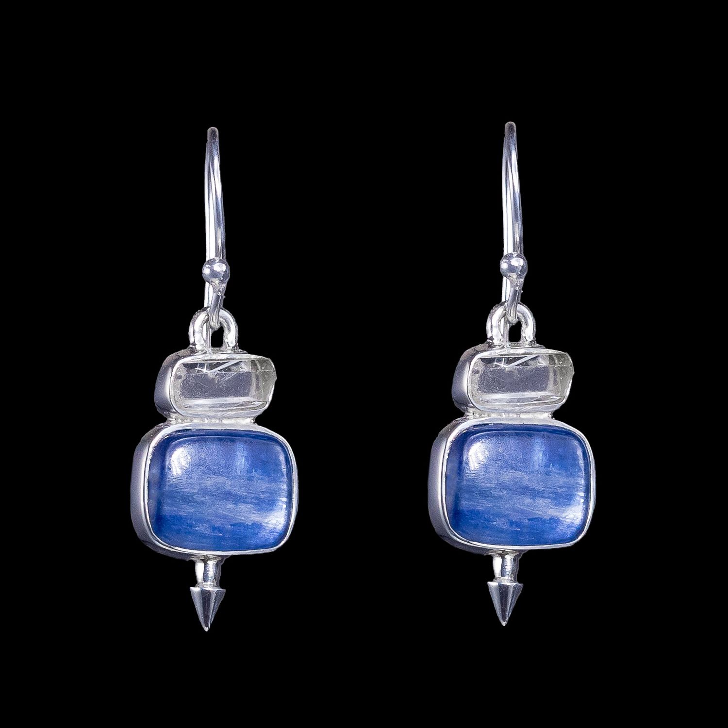Kyanite Crystal Arrow Tip Earrings