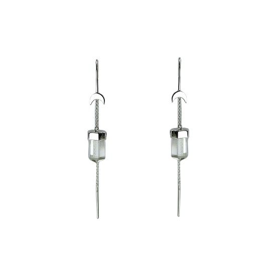 Threader Moon Earrings