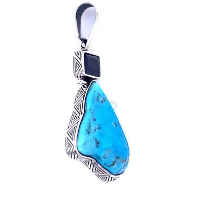 Turquoise Spinel Earth Treasure Pendant