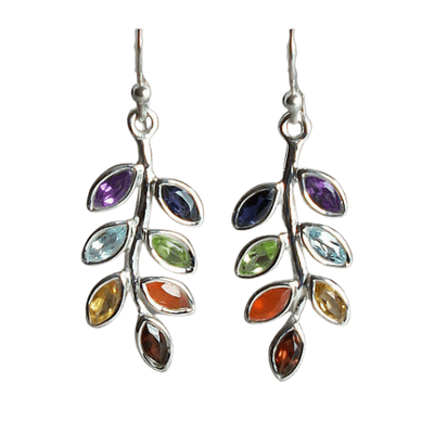 Chakra Leaf Earrings