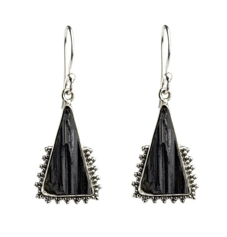 Black Tourmaline Soul Warrior Earrings
