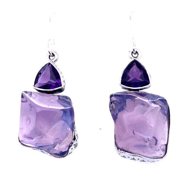 Lavender Liquid Amethyst Earrings