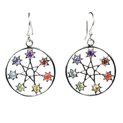 Chakra Fairy Star Septagram Earrings