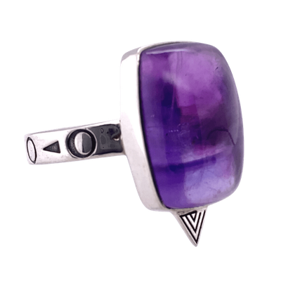 Amethyst Purple Haze Rectangle Ring
