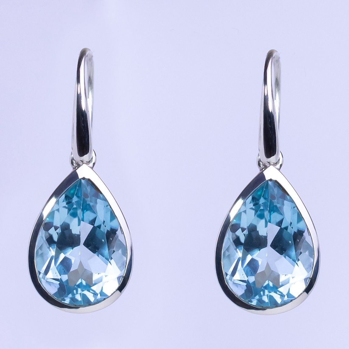 Blue Topaz Splashy Sparkle Earrings