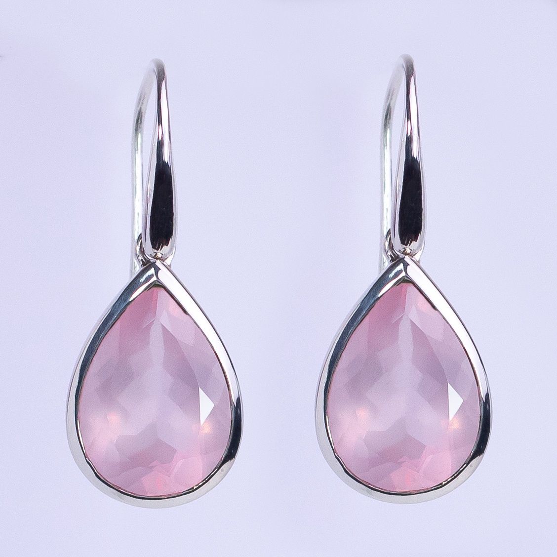 Rose Quartz Splashy Sparkle Earrings