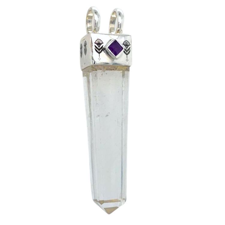 Crystal Amethyst Sword of Enlightenment Unisex Pendant