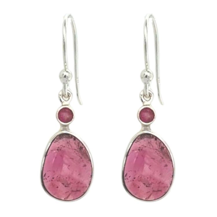 Pink Tourmaline Precious Earrings