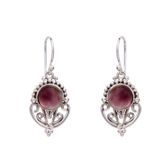 Garnet Favorite Filigree Earrings