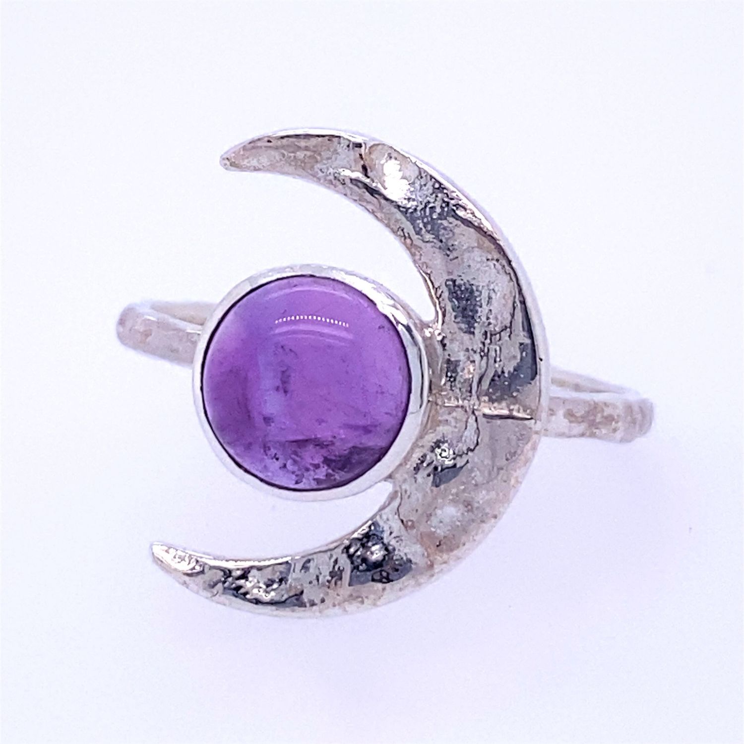 Amethyst Crescent Moon Ring (old)