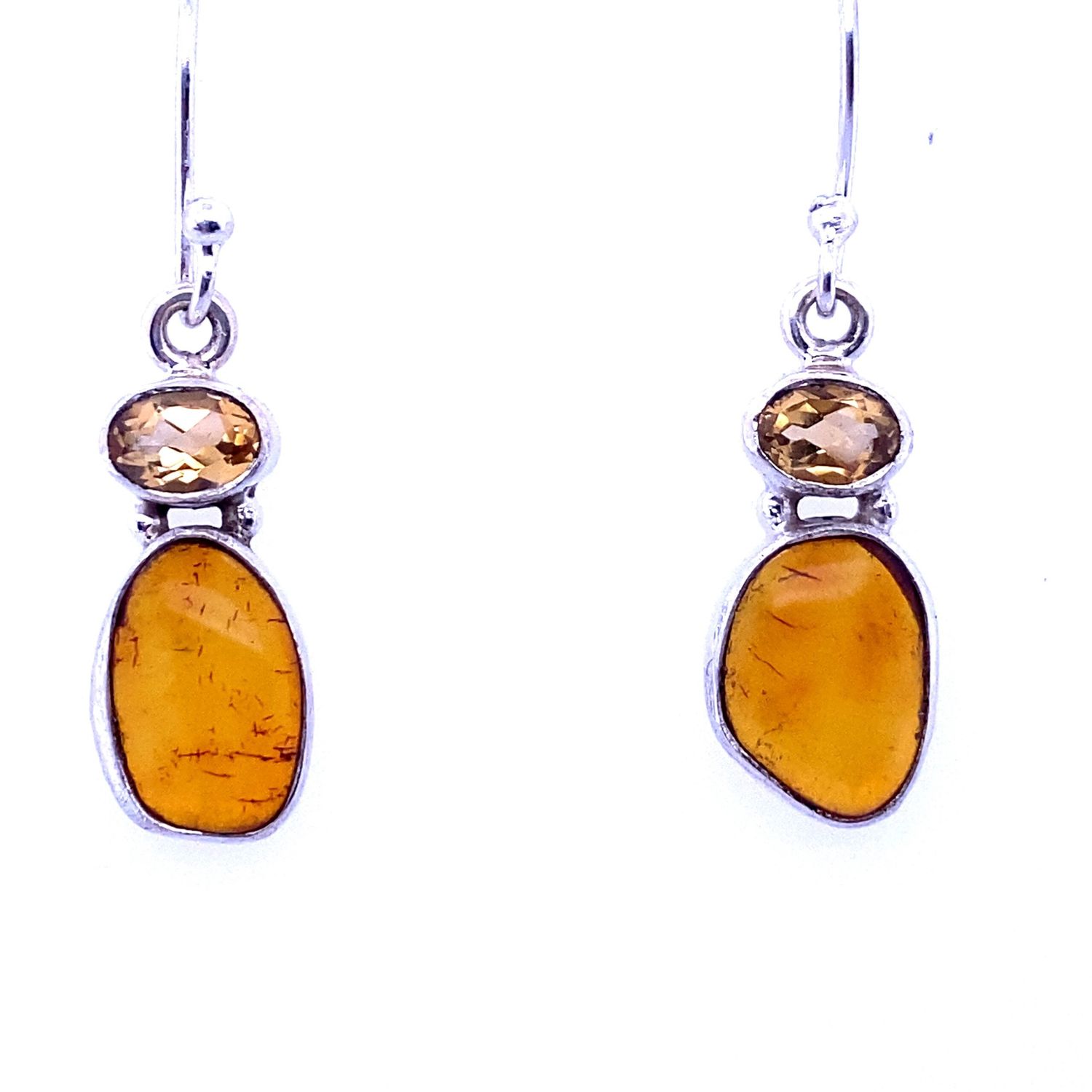 Amber Citrine Chime Earrings