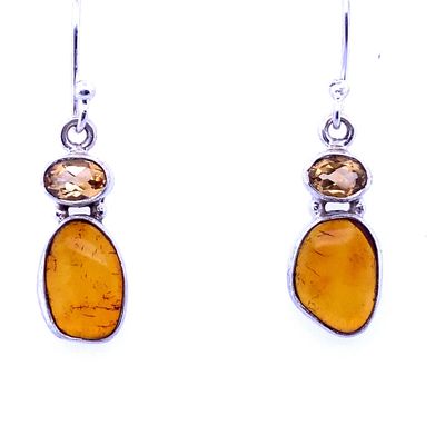 Amber Citrine Chime Earrings