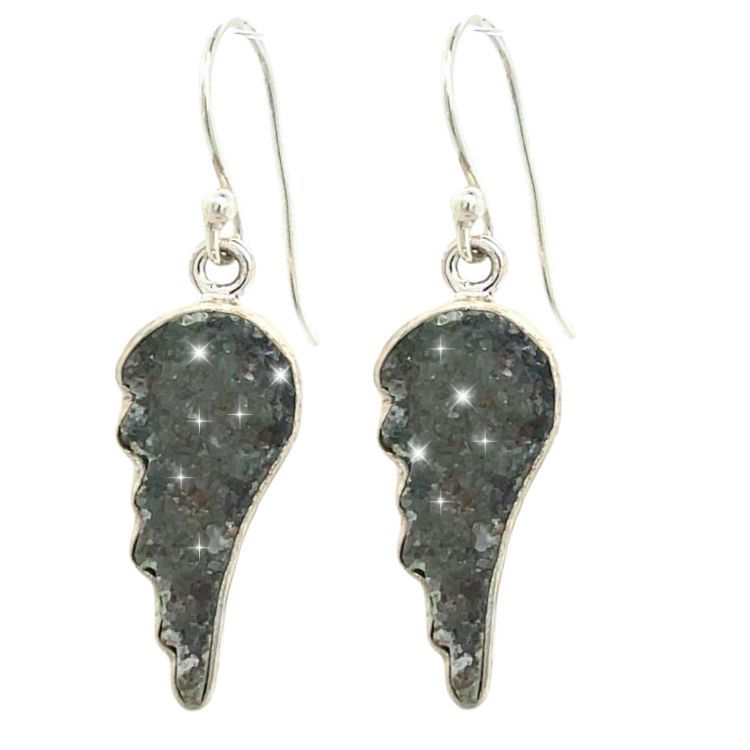 Druzy Angel Wing Earrings