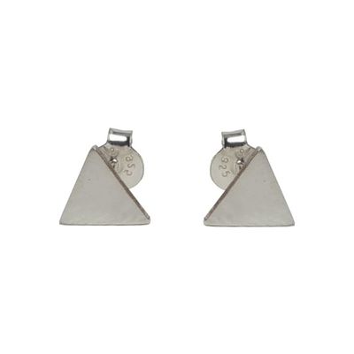 Silver Girl Power Post Earrings